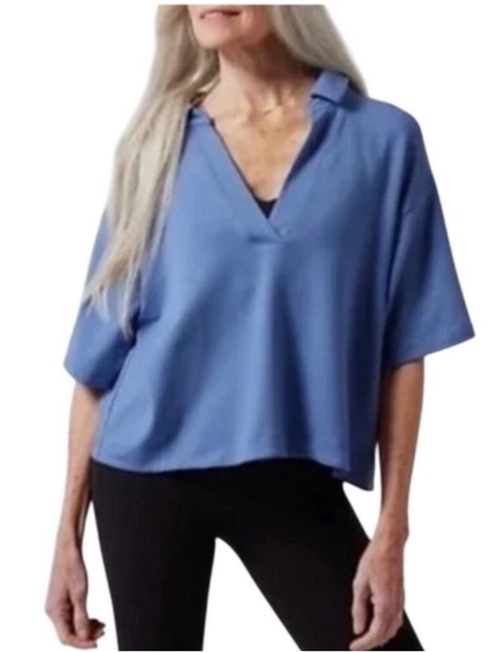 Athleta Westwood Sweatshirt Tee in Periwinkle Oversized XS
